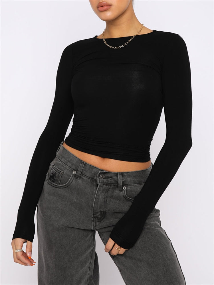 Women's Long Sleeve T-Shirts Top